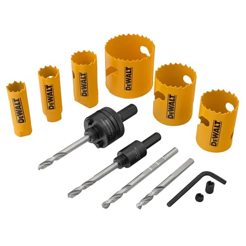 DEWALT Bi-Metal Hole Saw Kit for Wood, Metal and Plastic (D180001)
