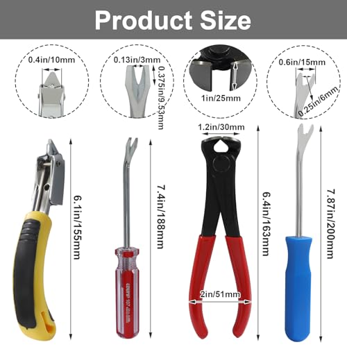 4 Pcs Heavy Duty Staple Nail Remover Tool Set - style: Style 4
