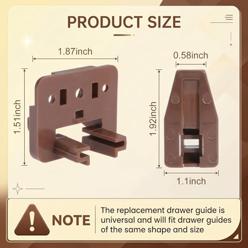 20 Set Drawer Guide Kit, Enhanced Commercial Slide Style Drawers for Kenlin Rite-Trak II 168, Vaughan Bassett, Legacy, Replacement Dresser Drawer Slides Repair Kit with Roller (20 Set) - style: 20 Set Drawer Guide Kit