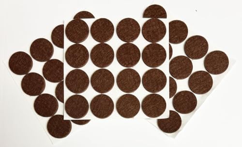 48 Pcs Self Adhesive 1" Round Felt Furniture Pads (Brown, 1") - color: Brown