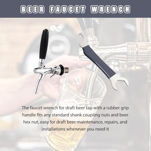 Ziyuan Beer Faucet Wrench Tool - Heavy Duty Hex Nut Tap Wrench - 1 Pack - color: 1 Pack