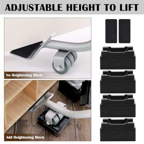 29" Lengthening Furniture Lifter Tool, Appliance Metal Lifter for Furniture - size: Grey-29 IN