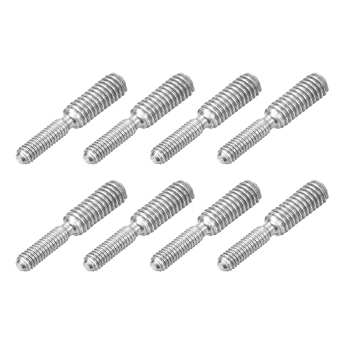 uxcell M3x10mm to M4x10mm Double End Threaded Stud Screw Bolt, 8Pcs 304 Stainless Steel Thread Reducer Adapter for Furniture Machinery Assembly Fastener - size: M3x10mm to M4x10mm
