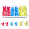90 Degree Right Angle Spade Connectors 120PCS - Quick Disconnect Wire Connectors Kit with Nylon Insulation, Female Crimp Terminals for AWG22-10 Electrical Spade Terminal Assortment - style: 120PCS Flag Wire Connectors