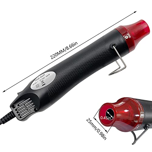 Heat Gun, Mini Hot Air Gun for DIY Crafts Portable Heat Air Gun Tool for Embossing Shrink Wrapping Drying Paint - color: Black