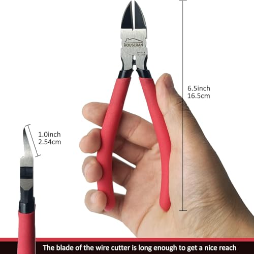 Wire Cutters 2 PACK, 6 inch, Side Cutters, Flush Cut Pliers - color: 2 Pack