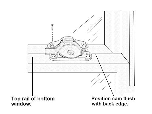 QCAA Forged Brass Sash Lock in Solid Brass, CTC 2", Satin Nickel Brushed US15, 2 Pack - color: Satin Nickel Brushed, size: 2 Pack