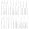 30Pcs Plastic Spatula Palette Knives Painting Knives for Mixing, Spreading, Scratching, Layering Colors Flexible Art Tools Pallet Knife for Acrylic Paint Painting Knife Mixing,Spreading