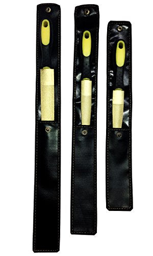 Golden 6/8/10 Inch Wood Rasp File Set (3-Pack) | Golden Brand Double-Cut Teeth for Shaping Soft Metal & Plastic, Includes Storage Bags - size: 6-8-10 inch Golden Wood rasp