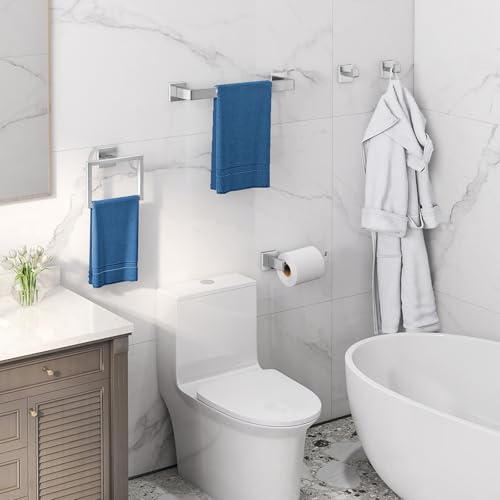 Gypie 16Inch Bathroom Accessory Set Wall Mounted, Brushed Nickel 5-Pieces - color: Brushed Nickel 5 Piece, size: 16 Inch