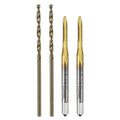 uxcell Metric Tap & Drill Bit Set, 2pcs M2 x 0.4 Spiral Point Thread Taps Titanium Coated and 2pcs 1.6mm Twist Drill Bits Roasted Yellow, Screw Tapping Threading Tools - size: M2 x 0.4 + 1.6mm