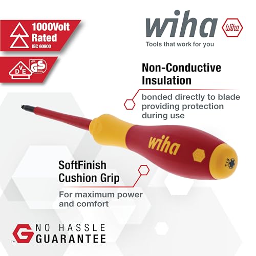 Wiha 32590 Torx Screwdriver Set With SoftFinish Handle, 1000 Volt, 6 Piece