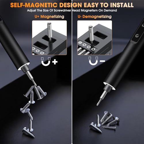Mini Electric Screwdriver,Cordless Precision Small Screwdriver Set - color: 50 Black