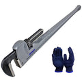 36 Inch Aluminum Pipe Wrench, 6-1/4"/158mm Adjustable Cr-Mo Jaw Opening Heavy Duty Aluminum Straight Handle Plumbing Wrenches, Perfect Plumbers Tool Exceed GGG Standard (36-INCH) - size: 36-IN, style: Straight