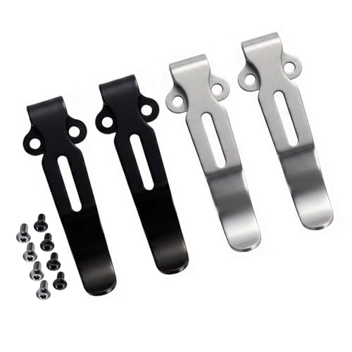 4-Pack Deep Carry Pocket Clips with 8 Screws
