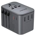 VINTAR Universal Travel Adapter 35.5W, 6-in-1 with 3 USB-A QC & 2 USB-C PD - color: 35.5W Silver