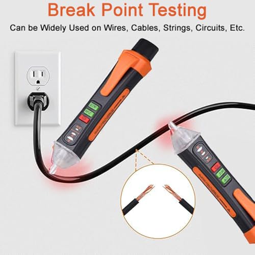 Voltage Tester, Live Wire Tester with Alarm and Flashlight, Non Contact Voltage Detector, Circuit Tester Dual Range Voltage Sniffer 12V-1000V/48V-1000V, Electrical Tester with LCD Display