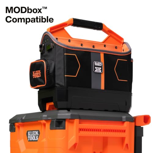 Klein Tools 62202MB MODbox Tool Tote, Part of the MODbox Mobile Workstation, 33 Pockets, Ample Tool Storage, Zipper Pocket for Small Items - size: Tool Tote