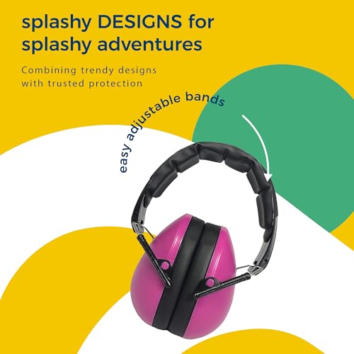 BANZ Kidz Earmuffs 2 Years & Older - Loud Noise Cancelling, Size Adjustable - color: Magenta