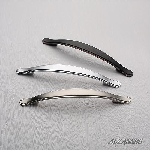 Alzassbg Polished Chrome Cabinet Pulls and Handles 10 Pack, AL3028CP - color: Polished Chrome, size: 5" Hole Center
