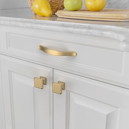 Amerdeco 10 Pack Champagne Bronze Cabinet Pulls 3 Inch(76mm) Hole Center Drawer Pulls Cabinet Hardware Kitchen Cabinet Handles for Bathroom Dresser Pulls ZH0068 - color: Champagne Bronze, size: 3"/76MM Hole Center