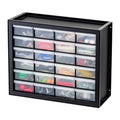 IRIS USA 24-Drawer Plastic Storage Cabinet, Teacher Toolbox, Garage, Black - color: Black, size: 24 Drawer