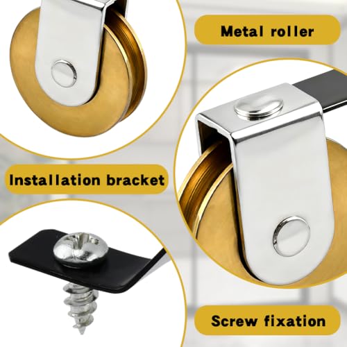 4 Pack Sliding Screen Door Rollers Tension Spring Wheels Replacements