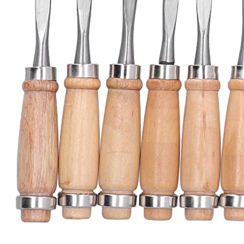 Wood Turning Chisel Set, 12Pcs x 8in/20cm HSS Blades