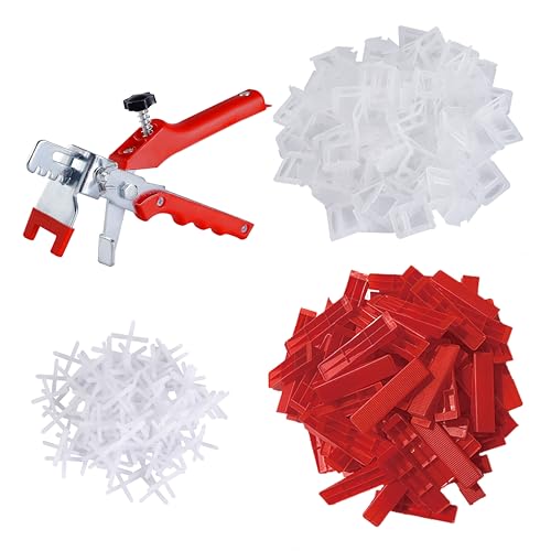 1/16 Inch Tile Spacers Leveling System withPlier, 500 Spacers & 150 Wedges