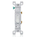 Leviton 15 Amp, 120 Volt, Toggle Framed Single-Pole AC Quiet Switch, Residential Grade, Grounding, 10-Pack, 1451-2WM, White - color: White, size: 10 Pack