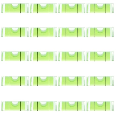 JYK Mini Cylindrical Level 10pcs, 13x41mm Small Horizontal Bubble Levels - Bubble Spirit Level Measuring Tools for Construction, DIY, and Layout