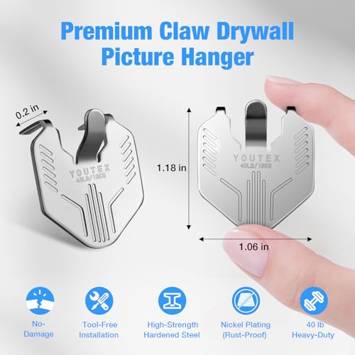 15-Pack Claw Drywall Picture Hangers - Picture Hanging Hardware