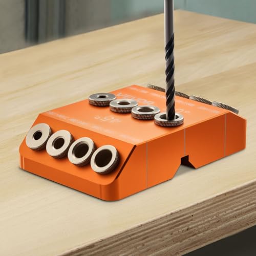 VEVOR Drill Guide, 30/45/ 90 Degree Angle 4 Sizes Portable Precision Drilling Guide Jig, for Drilling Angled or Horizontal Holes, Aluminum Alloy, for Deck Cable Railing Wood Post Stair Handrail - size: Pro, style: Drill Guide