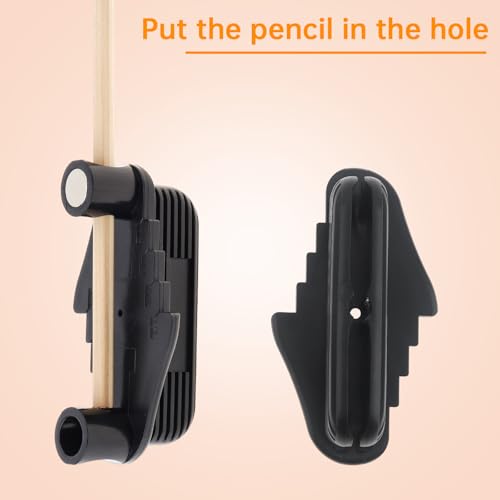 Center Scriber, Multifunction Magnetic Center Finder Tool, Woodworking Offset Marking Gauge for Carpentry with Hexagonal Pencil, Pencil Sharpener, Magnetic Scriber (Black) - color: Black