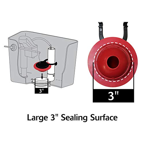 TOTO THU500S Replacement Flapper for Select 3 Inch Flush Valve Tanks, Red (2 Pack) - size: 3 Inch (Pack of 2)