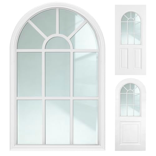 22 x 36 Entry Door Glass Insert with Low-e Glass, 11 Lite Round Top - size: 22 x 36, style: 11 Lite Round Top