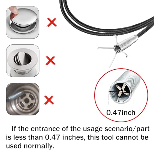 33 Inch Drain Snake Clog Remover Tool, Flexible Grabber Claw Pick Up Reacher Tool for Kitchen/Bathtub/Sewer/Toilet - style: 33 IN