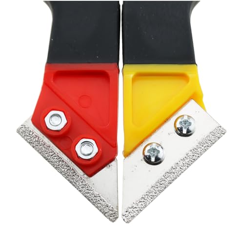 RLECS 2PCS Length 21cm Tile Cleaning Grout Removal Demolition Tool Cleaning Scraper with Replaceable Saw Blades Suitable for Bathroom Kitchen Refurbishments