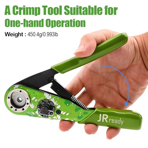 JRready M22520 1 01 Closed Barrel Crimping Tool KIT NEW-AS1G Adjustable Crimper crimp HAN series Heavy Duty Connectors Contacts MIL series connector 12# 16# 20# Solid Contacts 12-26awg Wire Harness