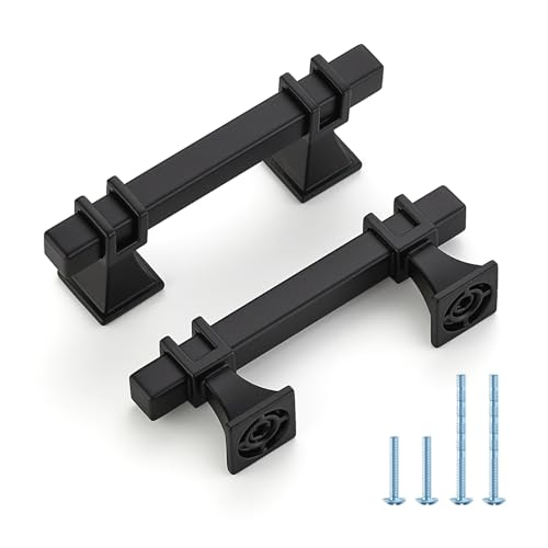 HOME EDIT Matte Black Pulls Cabinet Handles 2-1/2 Inch 5 Pack - color: Matt Black, size: 2-1/2 In Hole Center