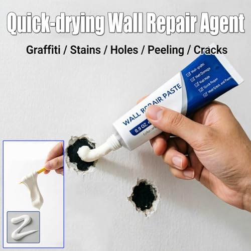 Practical and Versatile Wall Mending Tool Kit Including Sanding Sponge, 2 PCS 2026 Newly Improved Quick-Set Wall Filler for Dents and Nicks, Suitable for Household DIY Restoration