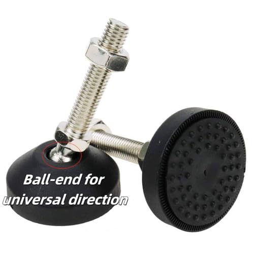 M10 Leveling Feet 880 Lb Capacity, 2.83 Inches Height - 2 Inches Base, 4Pcs - color: Black, size: D50xM10xH50mm