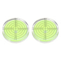 PATIKIL 2pcs Round Bubble Level 50x10mm Mini Circular Bullseye Spirit Levels Measuring Layout Tools for Leveling Camera Tripod Telescope Workshop Turntable Pictures Frame, Green