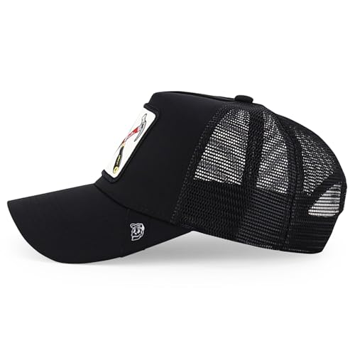Trendy Apparel Shop 5 Panel Structured Tool Theamed Design Trucker Cap - color: Tool Black