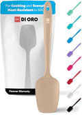 DI ORO Silicone Spoonula - Spoon Spatula, 600F Heat Resistant, Clay - color: Clay