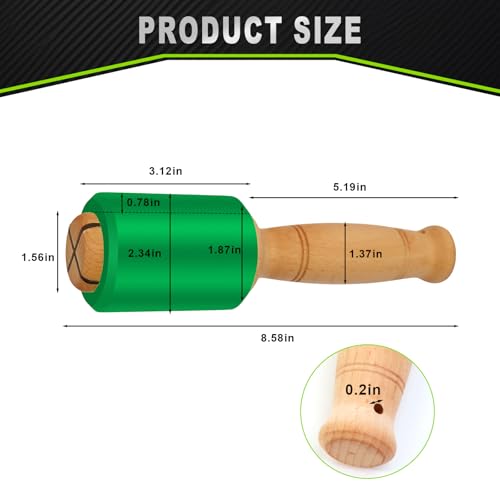 Wood Carving Mallet 12 oz - Non-Slip Urethane Head Woodworking Hammer for Chisels & Carving Tools (deep green) - color: Deep Green