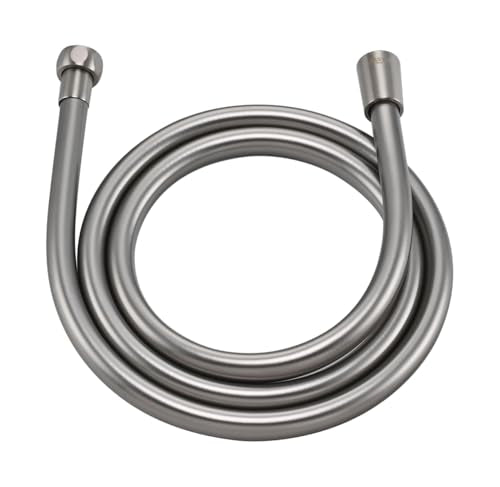 59 Inches PVC Showerhead Hoses Extra Long Brushed Nickel - color: Brushed Nickel, size: 59 In