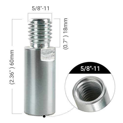 LOZLIN 4PCS Cylindrical Diamond Grinding Wheel Polishing Head Abrasive Sanding Wheel 50/100/200 Grit Angle Grinder Grinding Heads Matching Extensions (Round) - style: Round