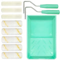 11 Pack Paint Roller Kit, 4 Inch Roller Covers with Frame & Tray - size: 4 Inch