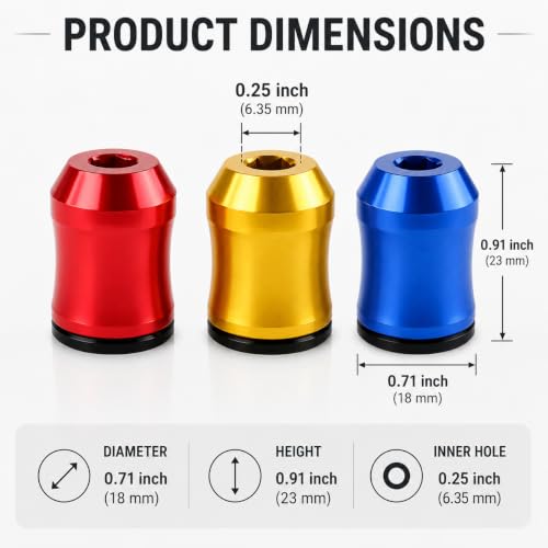 Magnetic Screw Holder Set, 3 PCS Bit Magnetizer Rings with 3 PCS PH2 Screwdriver Bits, Strong Magnetic Drill Bit Holder for 1/4 Inch Hex Bits, Magnetic Screw Holder for Drill, DIY Repair Tool